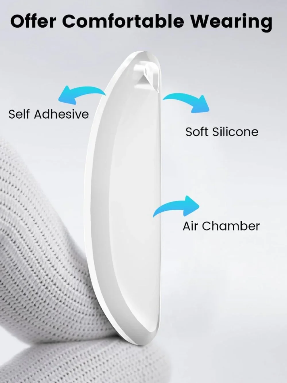Compatible with Ray-Ban Meta Wayfarer Eyeglass Nose Pad, 8 Pairs Soft Silicone A